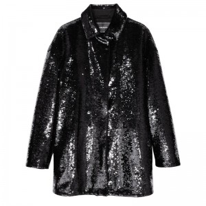 Longchamp Coat Schwarz | 4382FTLMA