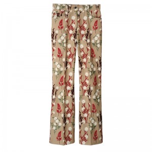 Longchamp Embroidered Trousers Oat | 8075JRUWK