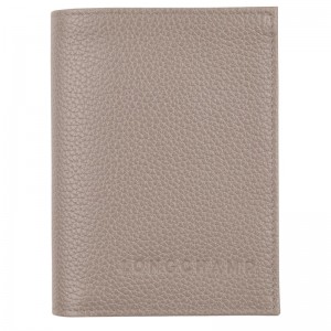 Longchamp Le Foulonné Card Holder Turtledove | 2643ANYEW