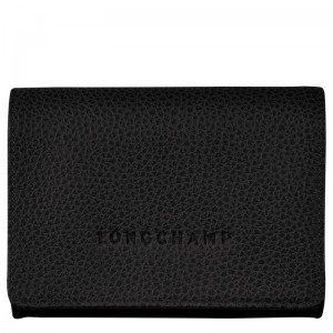 Longchamp Le Foulonné Coin Purse Schwarz | 8072DQPVA