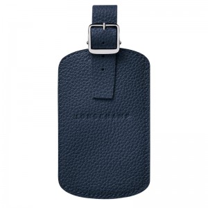 Longchamp Le Foulonné Luggage Tag Navy | 4190KGAYW