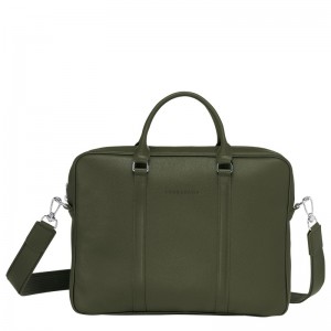Longchamp Le Foulonné Xs Briefcase Khaki | 0579NHSAF