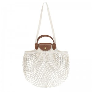 Longchamp Le Pliage Filet L Mesh Bag Ecru | 2851IGLFC