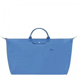 Longchamp Le Pliage Green M Travel Bag Cornflower | 1653PEWJB