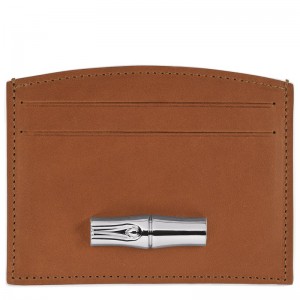 Longchamp Le Roseau Card Holder Cognac | 6731IGTMH