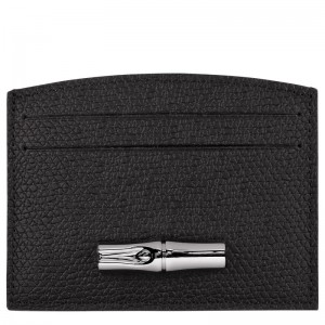 Longchamp Le Roseau Card Holder Schwarz | 5106DWOPX