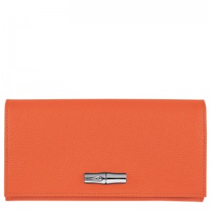 Longchamp Le Roseau Continental Wallet Orange | 0981XWFDE