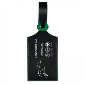 Longchamp Lgp Travel Luggage Tag Schwarz Grün | 2463ZLGKO