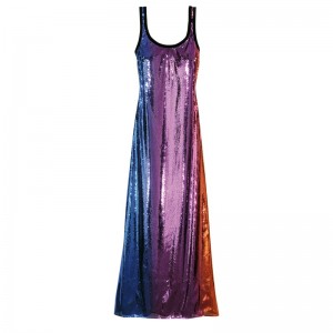 Longchamp Long Dress Mehrfarbig | 6057QHLSV