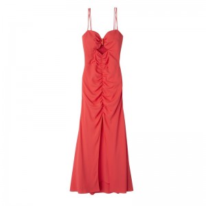 Longchamp Midi Dress Strawberry | 6753VBPLJ