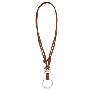 Longchamp Épure Key Ring Braun | 0843EHDWI